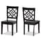 Baxton Studio Nicolette Modern and Contemporary Dark Brown Finished Wood 2-Piece Dining Chair Set 179-11385-Zoro - alternate 1